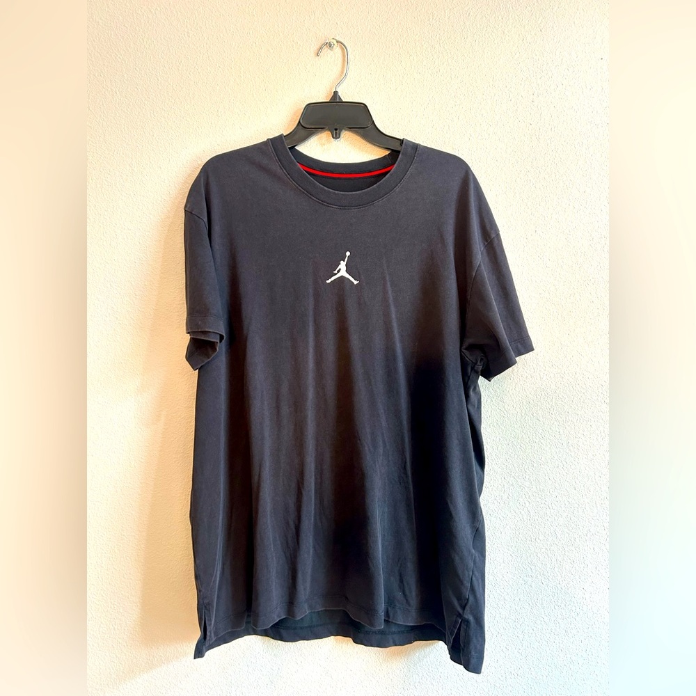 Jordan Men's Dark Gray T-Shirt with White Logo